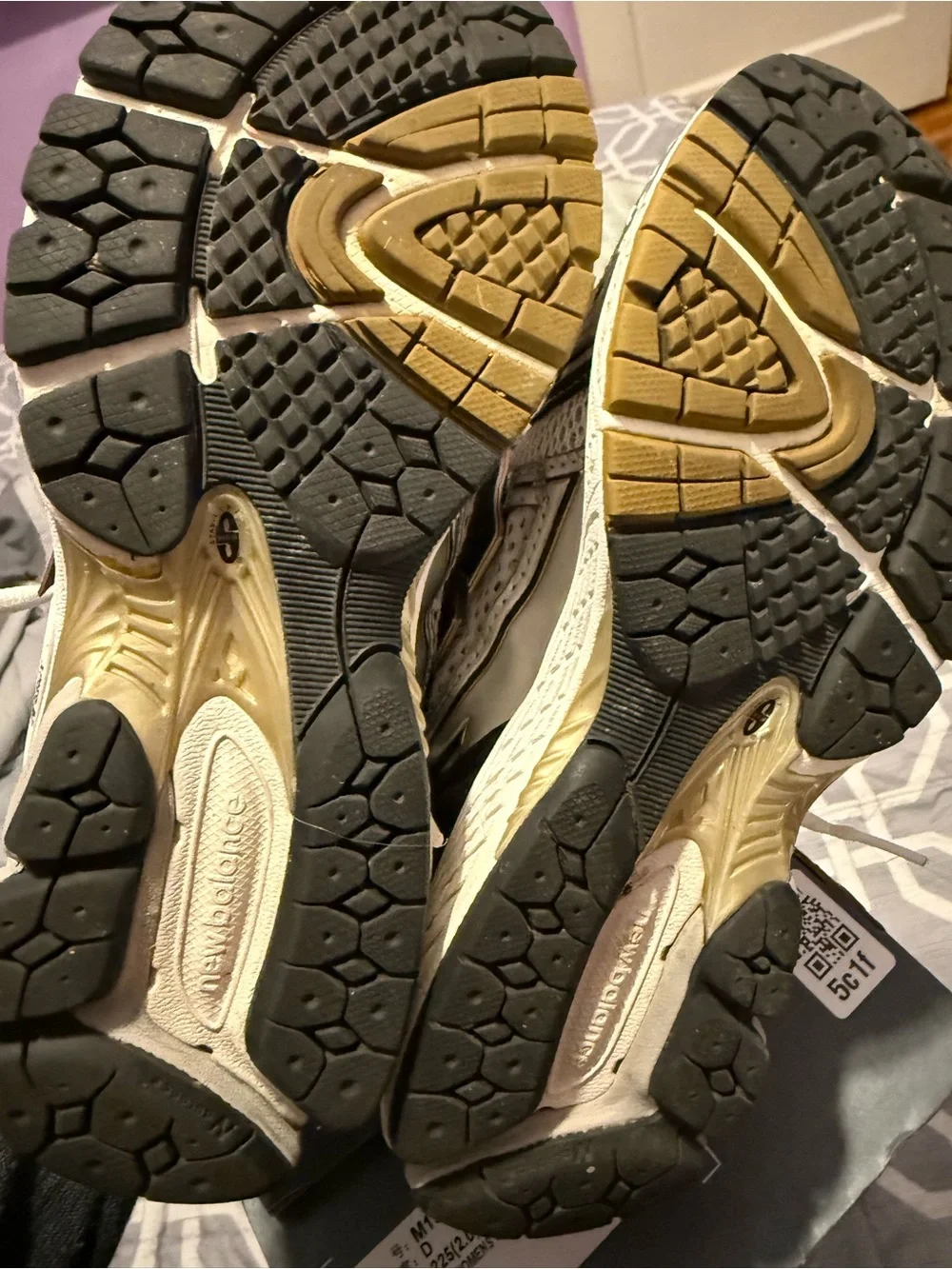 New Balance Women's Silver, Black & Gold Running Sneakers